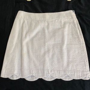 Vineyard Vines Scalloped Seersucker Skirt
